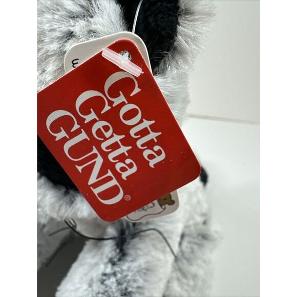 Gund Mushmellows Raccoon Plush Soft Toy‎ 8" Gray White Black Whiskers New - Picture 6 of 7